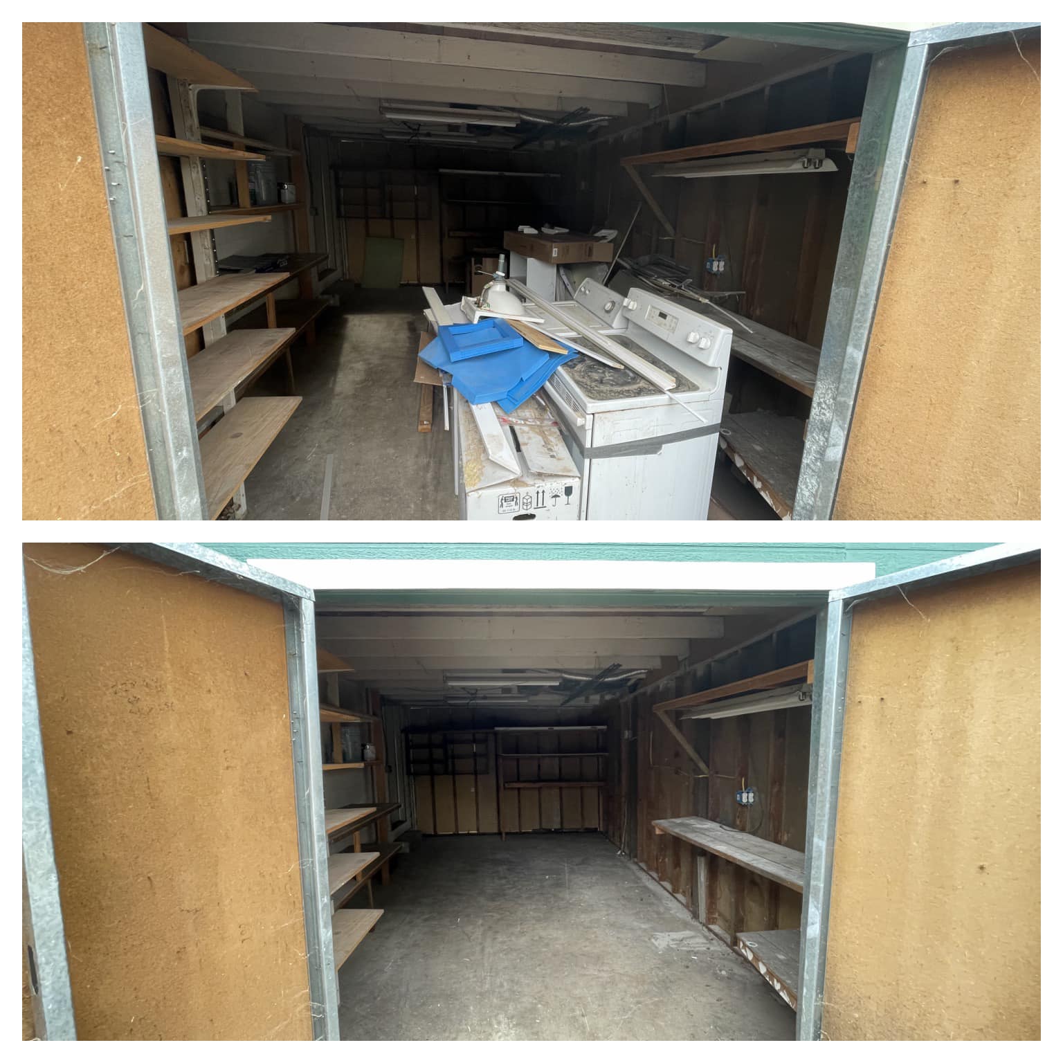 Household appliances prepared for pickup